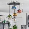 Koyoto Plafondlamp, Kogellampje Blauw, Goud, Groen, Duidelijk, Koperkleurig, Rookkleurig, 5-lichts