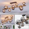 Chehalis Plafondlamp, Kogellampje Goud, Zwart, 10-lichts