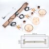 Sumar Hanglamp, Hanglamp Bruin, 3-lichts