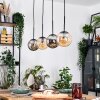 Gastor Hanglamp, Kogellampje, Hanglamp Amber, Rookkleurig, 4-lichts