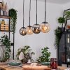 Gastor Hanglamp, Kogellampje, Hanglamp Amber, Rookkleurig, 4-lichts