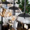 Gastor Hanglamp, Kogellampje, Hanglamp Amber, Duidelijk, Rookkleurig, 4-lichts