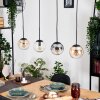Gastor Hanglamp, Kogellampje, Hanglamp Amber, Duidelijk, Rookkleurig, 4-lichts
