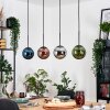 Gastor Hanglamp, Kogellampje, Hanglamp Blauw, Chroom, Groen, Koperkleurig, Rookkleurig, 4-lichts