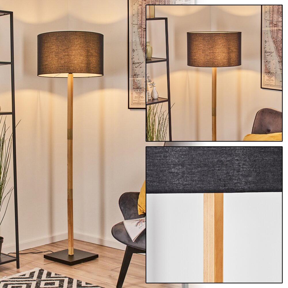 Flemming Staande lamp Natuurlijke kleuren, Zwart, 1-licht main product photo