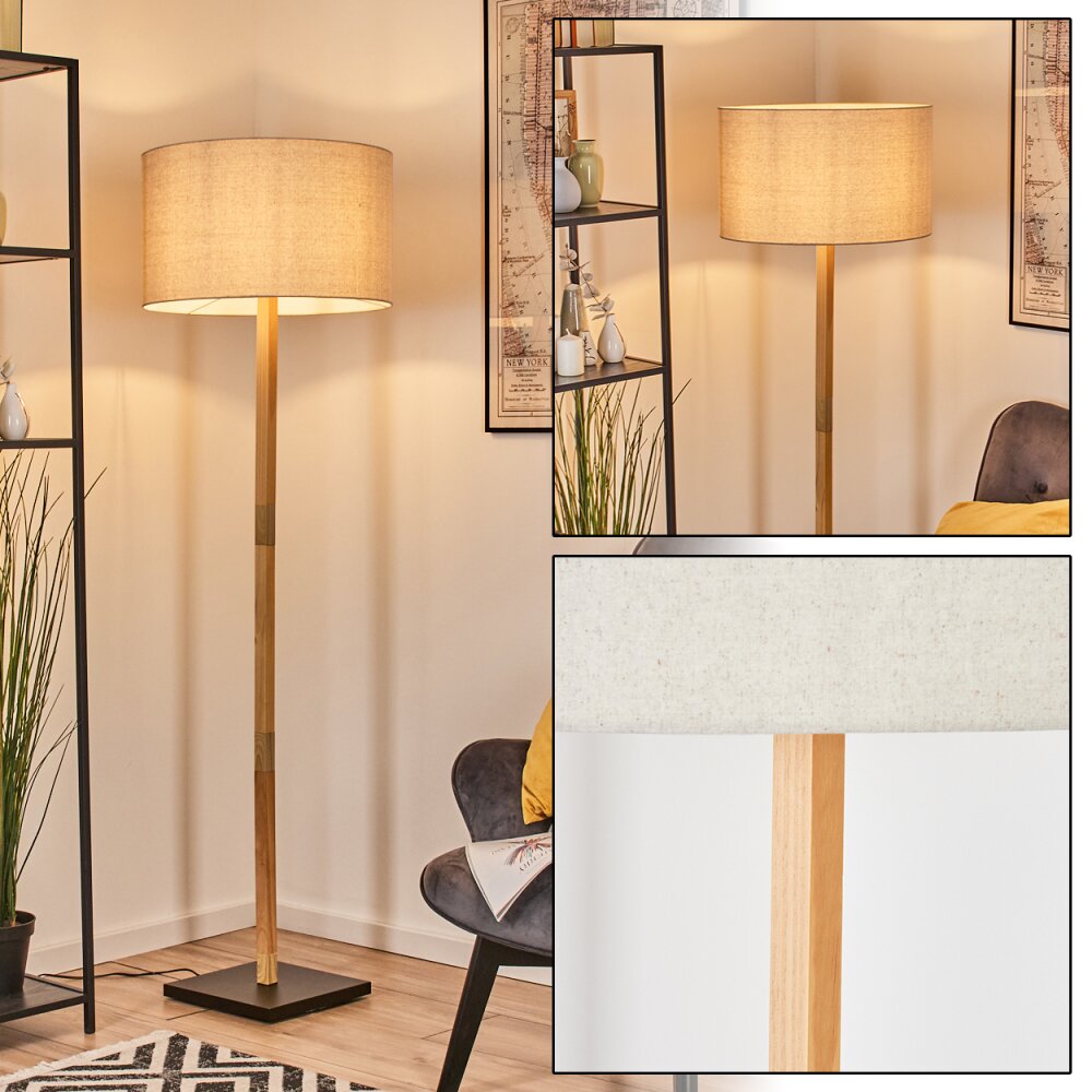 Flemming Staande lamp Natuurlijke kleuren, Zwart, 1-licht main product photo