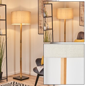 Flemming Staande lamp Natuurlijke kleuren, Zwart, 1-licht Flemming Staande lamp Natuurlijke kleuren, Zwart, 1-licht