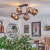 Ripoll Plafondlamp, Kogellampje Chroom, Rookkleurig, 6-lichts