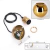 Koyoto Hanglamp, Kogellampje, Hanglamp Goud, 1-licht