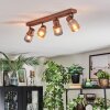 Nelar Plafondlamp, Plafondspot Brons, Chroom, 4-lichts