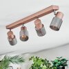 Nelar Plafondlamp, Plafondspot Brons, Chroom, 4-lichts