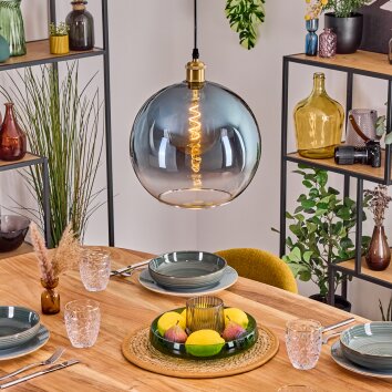 Koyoto Hanglamp, Kogellampje, Hanglamp Goud, 1-licht