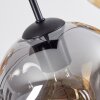 Ripoll Hanglamp, Kogellampje, Hanglamp Amber, Duidelijk, Rookkleurig, 6-lichts