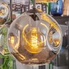 Ripoll Hanglamp, Kogellampje, Hanglamp Amber, Duidelijk, Rookkleurig, 6-lichts