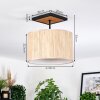Bongal Plafondlamp Natuurlijke kleuren, Zwart, 1-licht