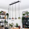 Gastor Hanglamp, Kogellampje, Hanglamp Blauw, Chroom, Groen, Duidelijk, Koperkleurig, Rookkleurig, 4-lichts