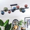 Chehalis Plafondlamp, Kogellampje Blauw, Groen, Koperkleurig, 10-lichts