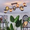 Chehalis Plafondlamp, Kogellampje Blauw, Groen, Koperkleurig, 10-lichts