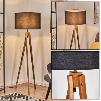 Flemming Staande lamp Natuurlijke kleuren, Zwart, 1-licht