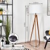Flemming Staande lamp Natuurlijke kleuren, Zwart, 1-licht