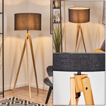 Flemming Staande lamp Natuurlijke kleuren, Zwart, 1-licht Flemming Staande lamp Natuurlijke kleuren, Zwart, 1-licht