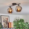 Ripoll Plafondlamp, Kogellampje Chroom, Rookkleurig, 2-lichts