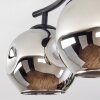 Ripoll Plafondlamp, Kogellampje Chroom, Rookkleurig, 2-lichts