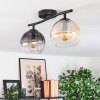 Koyoto Plafondlamp, Kogellampje Amber, Duidelijk, Rookkleurig, 2-lichts