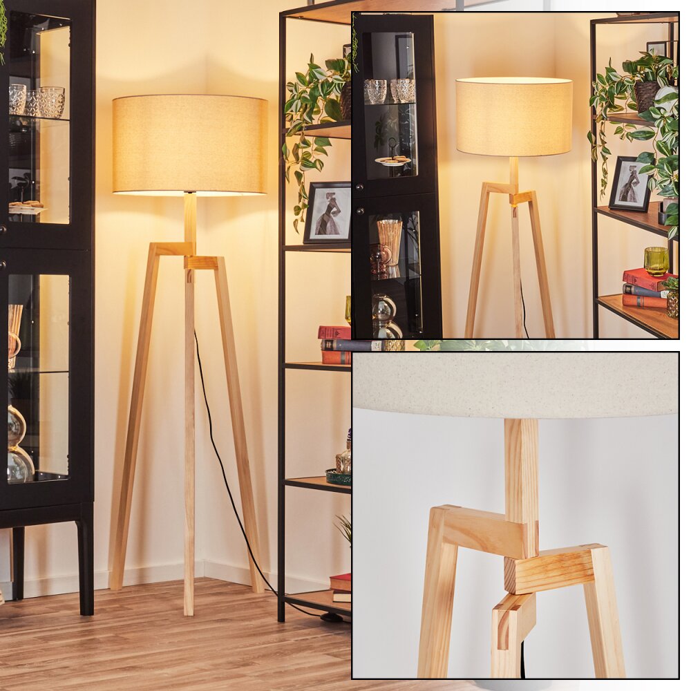 Flemming Staande lamp Natuurlijke kleuren, Zwart, 1-licht main product photo