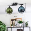 Koyoto Plafondlamp, Kogellampje Blauw, Groen, 2-lichts