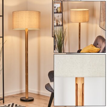 Flemming Staande lamp Natuurlijke kleuren, Zwart, 1-licht Flemming Staande lamp Natuurlijke kleuren, Zwart, 1-licht