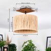 Granja Plafondlamp Natuurlijke kleuren, Zwart, 1-licht