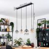 Gastor Hanglamp, Kogellampje, Hanglamp Amber, Duidelijk, Rookkleurig, 4-lichts