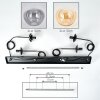 Gastor Hanglamp, Kogellampje, Hanglamp Amber, Duidelijk, Rookkleurig, 4-lichts