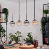 Gastor Hanglamp, Kogellampje, Hanglamp Amber, Duidelijk, Rookkleurig, 4-lichts