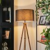 Flemming Staande lamp Hout donker, Zwart, 1-licht