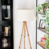 Flemming Staande lamp Hout donker, Zwart, 1-licht