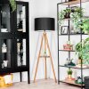 Flemming Staande lamp Hout donker, Zwart, 1-licht