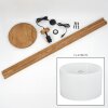 Flemming Staande lamp Hout donker, Zwart, 1-licht