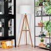 Flemming Staande lamp Hout donker, Zwart, 1-licht