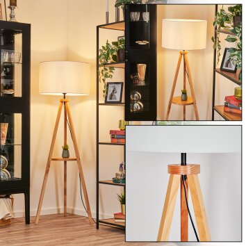 Flemming Staande lamp Natuurlijke kleuren, Zwart, 1-licht