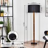 Flemming Staande lamp Bruin, Natuurlijke kleuren, Zwart, 1-licht