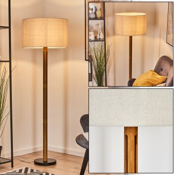 Flemming Staande lamp Bruin, Natuurlijke kleuren, Zwart, 1-licht Flemming Staande lamp Bruin, Natuurlijke kleuren, Zwart, 1-licht