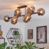 Ripoll Plafondlamp, Kogellampje Rookkleurig, 10-lichts