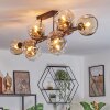 Ripoll Plafondlamp, Kogellampje Amber, Duidelijk, Rookkleurig, 10-lichts