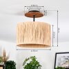 Granja Plafondlamp Natuurlijke kleuren, Zwart, 1-licht