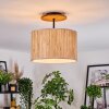 Bongal Plafondlamp Natuurlijke kleuren, Zwart, 1-licht