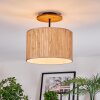 Bongal Plafondlamp Natuurlijke kleuren, Zwart, 1-licht