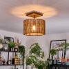 Cando Plafondlamp Natuurlijke kleuren, Zwart, 1-licht