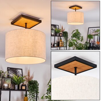 Bassagoda Plafondlamp Natuurlijke kleuren, Zwart, 1-licht